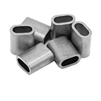 Los mejores  - Constrabo® | 50x virolas de aluminio 1 mm | Férulas ovaladas según DIN EN 13411-3 (DIN 3093) | Manguitos de presión…